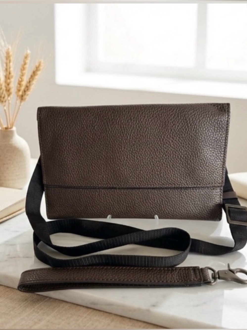 Zara Brown Crossbody Bag with Wristlet Pouch-NWOT